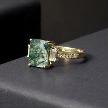Load image into Gallery viewer, GEM'S BALLET Unique 2.38Ct 7x9mm Octagon Cut Moss Agate