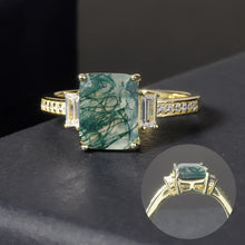 Load image into Gallery viewer, GEM'S BALLET Unique 2.38Ct 7x9mm Octagon Cut Moss Agate