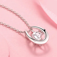 Load image into Gallery viewer, GEM'S BALLET Love 925 Sterling Silver Jewelry Necklaces Women 1Ct Twinkle Moissanite Diamond Pendant