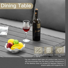 Load image into Gallery viewer, Outdoor Furniture 7 Piece Set, All Weather Wicker Rattan Couch, Diner Table, & Chair with Ottoman