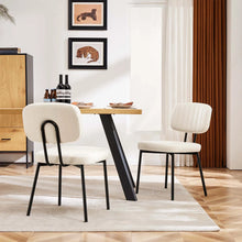 Load image into Gallery viewer, JHK Dining Chairs Set of 2 Ergonomic Lumbar Support PU Leather Foam Sponge Cushion Seat and Metal Legs for Modern Kitchen