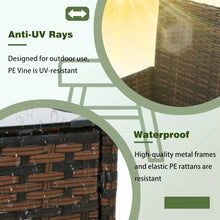 Load image into Gallery viewer, 4 Pieces Set Rattan Outdoor Wicker Sofa Garden Conversation Sets with Soft Cushion and Glass Table