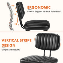 Load image into Gallery viewer, JHK Dining Chairs Set of 2 Ergonomic Lumbar Support PU Leather Foam Sponge Cushion Seat and Metal Legs for Modern Kitchen