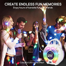 Load image into Gallery viewer, Karaoke Machine with 2 Microphones Kid Portable Music Toy with Light Recording Voice Change Function