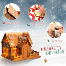 Load image into Gallery viewer, Christmas Gingerbread House Kit Cardboard Christmas Fun Game Party Decorating Playtime(12 Sets)