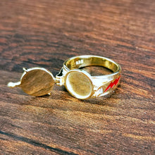 Load image into Gallery viewer, 925 Sterling Silver The FLASH Ring Cosplay 18K Gold Flash Flip cover Men or Boys Gift