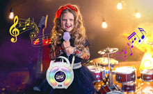 Load image into Gallery viewer, Karaoke Machine with 2 Microphones Kid Portable Music Toy with Light Recording Voice Change Function