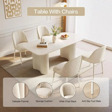 Load image into Gallery viewer, 4-person rectangular dining table set, 62.99 inch modern dining table with 4 kitchen chairs, can accommodate 4-6 people