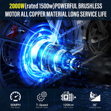 Load image into Gallery viewer, Coswheel Electric Bike CT20S 2000W Motorcyle Drit bike Ebike 20 Inch Fat Tire Bicycle 60V 27.5AH Bikes Adult Electric Bicycle