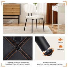 Load image into Gallery viewer, JHK Dining Chairs Set of 2 Ergonomic Lumbar Support PU Leather Foam Sponge Cushion Seat and Metal Legs for Modern Kitchen