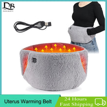 Load image into Gallery viewer, USB Electric Abdomen Heating Belt Hand Warmer Women Menstrual Relief Pain Uterus Warming Pad Hot Compress Therapy Waist Belt