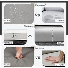 Load image into Gallery viewer, Outdoor Furniture 7 Piece Set, All Weather Wicker Rattan Couch, Diner Table, & Chair with Ottoman