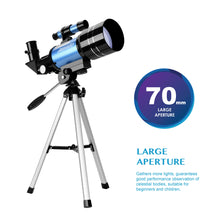 Load image into Gallery viewer, 30070 Telescope 1.25" Eyepieces Wide Vision Moon Watching Monocular with Tripod 1.5X Erecting Eyepiece 3X Barlow Lens Kids Gift