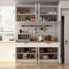 Load image into Gallery viewer, Large Kitchen Pantry Cabinet Set with Wall Mounted Storage Sideboard, Freestanding Wall Storage Cabinet with Shelves