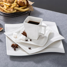 Load image into Gallery viewer, MALACASA FLORA 30/60 Piece White Porcelain Dinner Set with 12*Cup,Saucer,Dessert Soup Dinner Plate Tableware Set for 12 Person