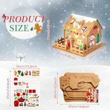Load image into Gallery viewer, Christmas Gingerbread House Kit Cardboard Christmas Fun Game Party Decorating Playtime(12 Sets)