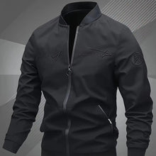 Load image into Gallery viewer, Trendy men's alphabet embroidered bomber jacket - stylish design, versatile casual style