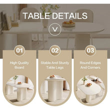 Load image into Gallery viewer, 4-person rectangular dining table set, 62.99 inch modern dining table with 4 kitchen chairs, can accommodate 4-6 people