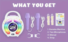 Load image into Gallery viewer, Karaoke Machine with 2 Microphones Kid Portable Music Toy with Light Recording Voice Change Function