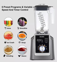 Load image into Gallery viewer, BioloMix Digital BPA FREE 2L Automatic Professional Blender, Juicer for Smoothies Fruit, FREE GIFT 600ml dry jar