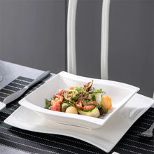 Load image into Gallery viewer, MALACASA FLORA 30/60 Piece White Porcelain Dinner Set with 12*Cup,Saucer,Dessert Soup Dinner Plate Tableware Set for 12 Person