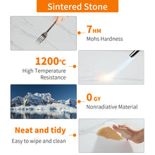 Load image into Gallery viewer, White Marble Top Side Table Black Coated Frame