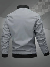 Load image into Gallery viewer, Trendy men's alphabet embroidered bomber jacket - stylish design, versatile casual style