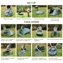 Load image into Gallery viewer, 3-4 People Outdoor Throw Open Automatic Pop Up Tent; Waterproof Camping Hiking Tourist