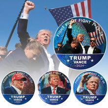 Load image into Gallery viewer, 4pcs 2024 Trump Button Tinplate Pins Set US President Brooch Badge for Backpack Accessories Decor Christmas Gift for Supporters