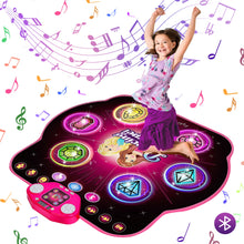 Load image into Gallery viewer, VATOS Outdoor Dance Mat 27 Levels, 6 LED Keys Light Up Bluetooth Lock 5 Music Dancing Game Toy Ages 3~8 Years Old