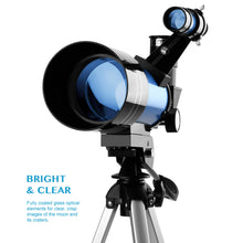 Load image into Gallery viewer, 30070 Telescope 1.25" Eyepieces Wide Vision Moon Watching Monocular with Tripod 1.5X Erecting Eyepiece 3X Barlow Lens Kids Gift