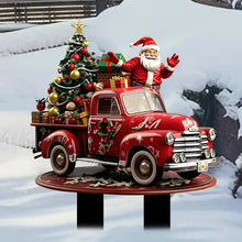 Load image into Gallery viewer, 2025 New Years Decorative 2D Flat Christmas Characters Stakes Garden Stakes Cute Santa Figurines Landscaping Yard Art Ornaments