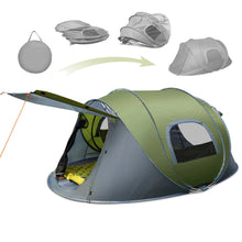 Load image into Gallery viewer, 3-4 People Outdoor Throw Open Automatic Pop Up Tent; Waterproof Camping Hiking Tourist