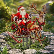 Load image into Gallery viewer, Christmas Garden Cute Santa 2D Acrylic Figurines Landscaping Yard Ornament