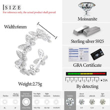 Load image into Gallery viewer, New 925 Sterling Silver Butterfly Open Finger Rings For Women Men Full Moissanite Diamonds Luxury Wedding Party Jewelry Gifts
