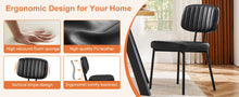 Load image into Gallery viewer, JHK Dining Chairs Set of 2 Ergonomic Lumbar Support PU Leather Foam Sponge Cushion Seat and Metal Legs for Modern Kitchen