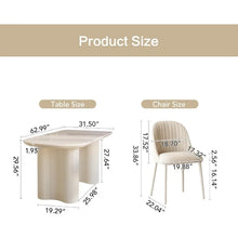 Load image into Gallery viewer, 4-person rectangular dining table set, 62.99 inch modern dining table with 4 kitchen chairs, can accommodate 4-6 people