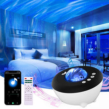 Load image into Gallery viewer, Smart Night Light Aurora Galaxy Projector LED Rotate Bluetooth Speaker