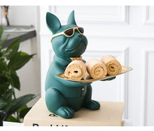 Load image into Gallery viewer, French Bulldog Sculpture Dog Statue Jewelry Storage Table