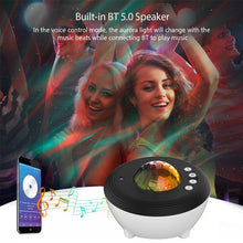 Load image into Gallery viewer, Smart Night Light Aurora Galaxy Projector LED Rotate Bluetooth Speaker