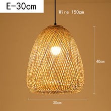 Load image into Gallery viewer, Bamboo Wicker Rattan Lampshade Rustic