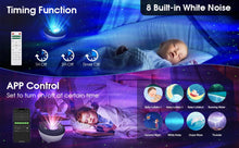 Load image into Gallery viewer, Smart Night Light Aurora Galaxy Projector LED Rotate Bluetooth Speaker