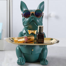 Load image into Gallery viewer, French Bulldog Sculpture Dog Statue Jewelry Storage Table