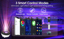 Load image into Gallery viewer, Smart Night Light Aurora Galaxy Projector LED Rotate Bluetooth Speaker