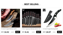 Load image into Gallery viewer, 10Pcs Damascus Santoku Kitchen Knives Set - jeaniesunusualdecor