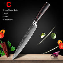 Load image into Gallery viewer, 10Pcs Damascus Santoku Kitchen Knives Set - jeaniesunusualdecor