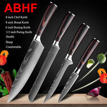Load image into Gallery viewer, 10Pcs Damascus Santoku Kitchen Knives Set - jeaniesunusualdecor