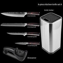 Load image into Gallery viewer, 10Pcs Damascus Santoku Kitchen Knives Set - jeaniesunusualdecor