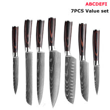 Load image into Gallery viewer, 10Pcs Damascus Santoku Kitchen Knives Set - jeaniesunusualdecor