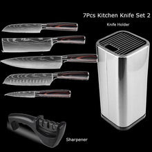 Load image into Gallery viewer, 10Pcs Damascus Santoku Kitchen Knives Set - jeaniesunusualdecor